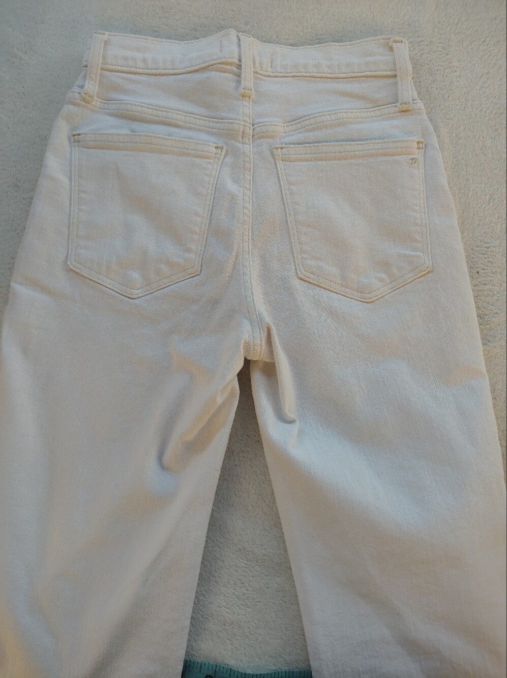 Madewell Cream Classis Straight-Leg Jeans - Picture 8 of 16